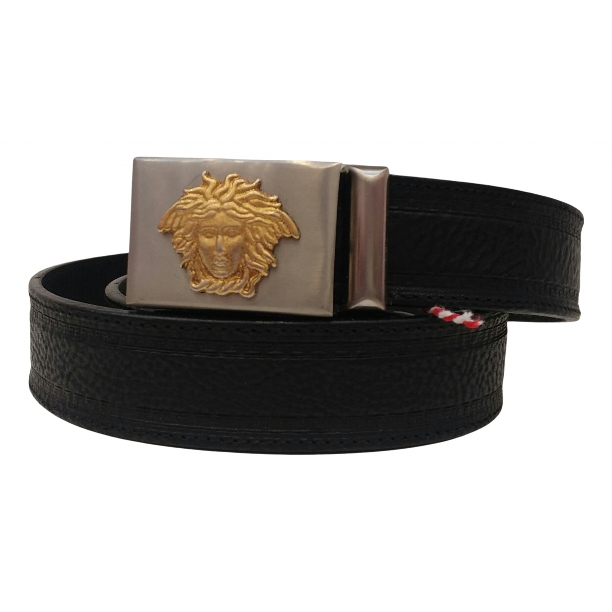 Leather belt Gianni Versace Black size 
